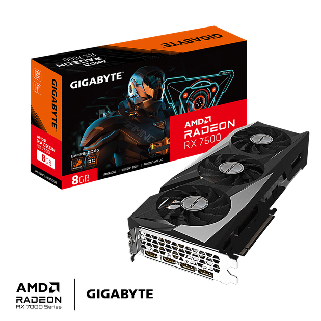 Відеокарта RX 7600 8Gb GIGABYTE GAMING OC (GV-R76GAMING OC-8GD) - изображение 9
