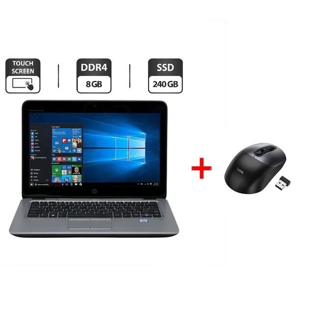 Нетбук Б-класс HP EliteBook 820 G3 / 12.5" (1920x1080) IPS Touch / Intel Core i5-6300U (2 (4) ядра по 2.4 - 3.0 GHz) / 8 GB DDR4 / 240 GB SSD / Intel HD Graphics 520 / WebCam б/у + Подарок Беспроводная мышь HOCO GM28 - Фото 1 Нетбук Б-класс HP EliteBook 820 G3 / 12.5" (1920x1080) IPS Touch / Intel Core i5-6300U (2 (4) ядра по 2.4 - 3.0 GHz) / 8 GB DDR4 / 240 GB SSD / Intel HD Graphics 520 / WebCam б/у + Подарок Беспроводная мышь HOCO GM28 - изображение 1