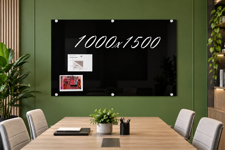 Стеклянная маркерная не магнитная доска 150 х 100 см Черная - Фото 1 Стеклянная маркерная не магнитная доска 150 х 100 см Черная - изображение 1