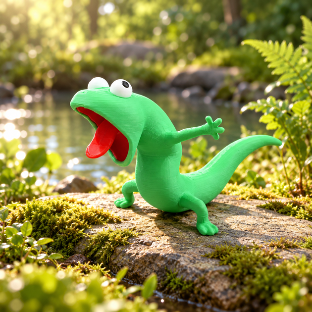 Іграшка Ящірка Том що кричить, з мультфільму Стрибунці. 3D-Іграшка Lizard Tom Сurious from Hoppers. - зображення 4