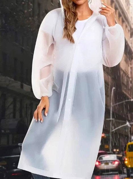 Білий Дощовик для активного відпочинку на відкритому повітрі вітрозахисний - изображение 2