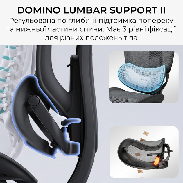 Крісло офісне ергономічне Sihoo DORO C300 PRO V2 White сітчасте 8D підлокітники 3D підголівник поперекова підтримка газліфт 4 клас алюмінієва основа до 150 кг зріст до 190 см (C300-PRO-V2-B102) - зображення 9