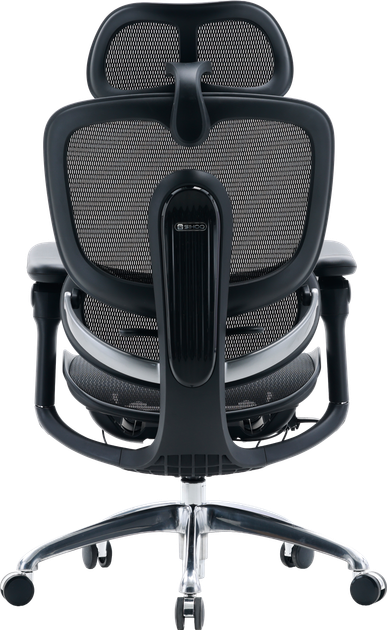 Кресло офисное эргономичное Sihoo DORO C300 PRO V2 Black сетчатое 8D подлокотники 3D подголовник поясничная поддержка газлифт 4 класс алюминиевая основа до 150 кг рост до 190 см (C300-PRO-V2-B101) - изображение 2