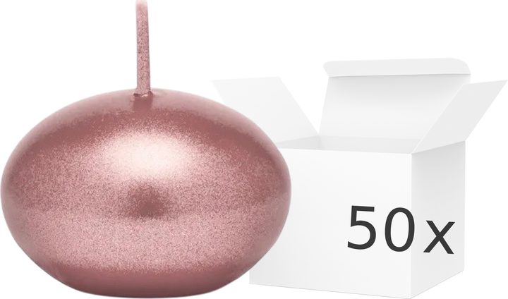 Zestaw świec pływających PartyDeco Dysk metalizowane 4 cm 50 szt. Różowe złoto (ZES5900779107502) - Zdjęcie 1 Zestaw świec pływających PartyDeco Dysk metalizowane 4 cm 50 szt. Różowe złoto (ZES5900779107502) - obraz 1
