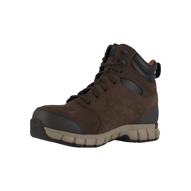 Ботинки рабочие мужские з композитным подноском Reebok Sublite Cushion Work 6" RB4606 Коричневые 46 размер 31 см - изображение 3