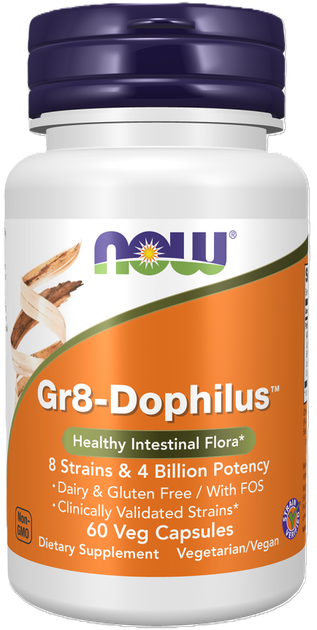 Probiotyki Now Foods Gr8-Dophilus 60 kapsułek żelowych (733739029126) - Zdjęcie 1 Probiotyki Now Foods Gr8-Dophilus 60 kapsułek żelowych (733739029126) - obraz 1