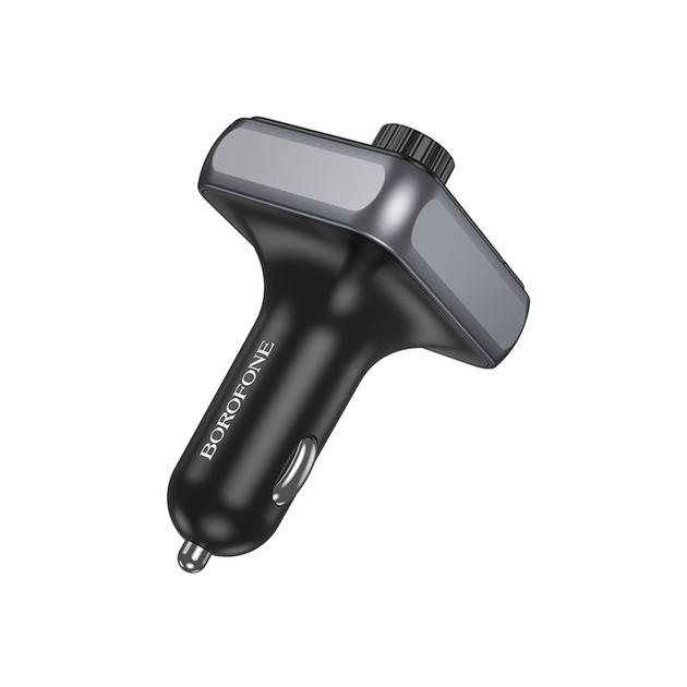 Автомобильный FM-трансмиттер Borofone Bluetooth 5.4 38 Вт Type-C USB с быстрой зарядкой черный - изображение 3