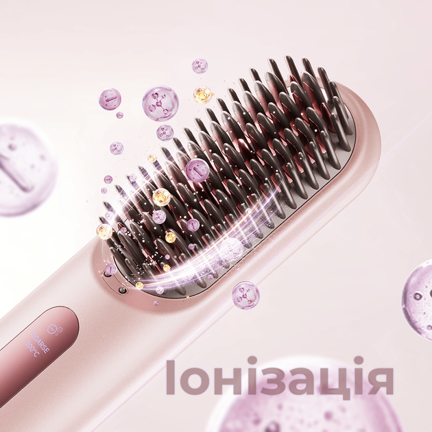 Беспроводная щетка-выпрямитель для волос Dreame Sleek Cherry Pink - изображение 7