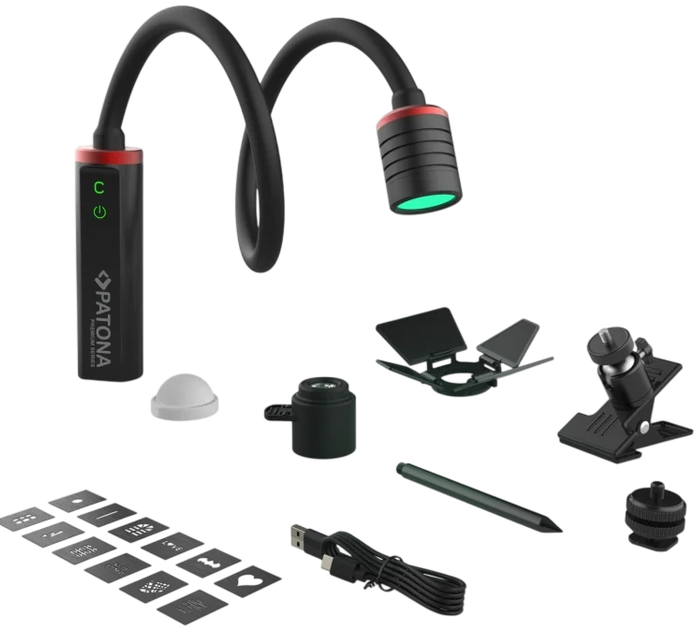 Накамерне макро світло LED RGB Bi Color PATONA Premium ML05 (4055655253550) - Фото 2 Накамерне макро світло LED RGB Bi Color PATONA Premium ML05 (4055655253550) - зображення 2
