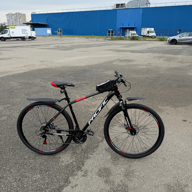 Велосипед CrossBike 29" Pacific 2025 Рама 19" black-red - зображення 2