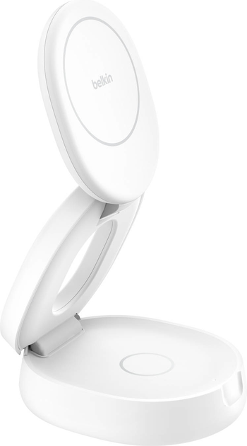 Ladowarka magnetyczna Belkin BoostCharge 2-in-1 Magnetic Foldable Wireless Charger 15W White (WIZ035KQWH) - Zdjęcie 5 Ladowarka magnetyczna Belkin BoostCharge 2-in-1 Magnetic Foldable Wireless Charger 15W White (WIZ035KQWH) - obraz 5