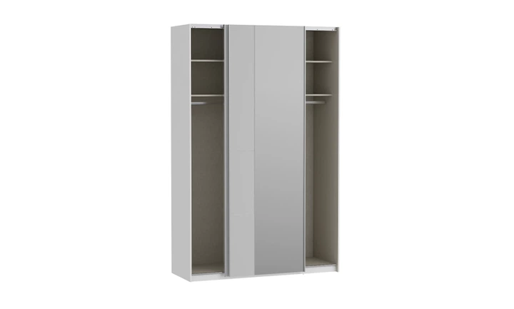 Шкаф-купе 1,5 м 2д Fittio с зеркалом FTIS72462 белый глянец - изображение 2