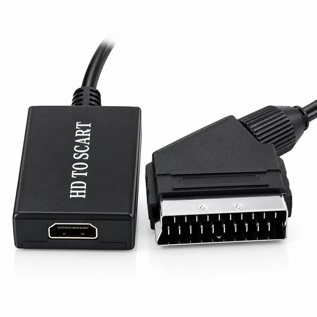 Кабель-перехідник HDMI to SCART 45653 - Фото 1 Кабель-перехідник HDMI to SCART 45653 - изображение 1