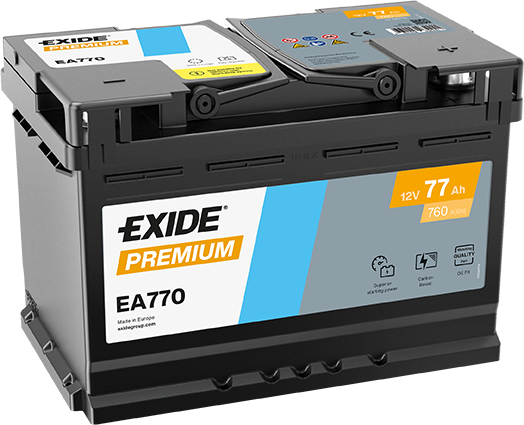Автомобильный аккумулятор EXIDE Premium 77Аh 760Ah R+ EA770 - Фото 5 Автомобильный аккумулятор EXIDE Premium 77Аh 760Ah R+ EA770 - изображение 5