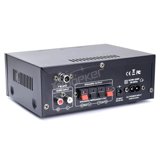Двухканальный усилитель звука Woopker AK45 Hi-Fi (2x90 Вт) с Bluetooth - изображение 6