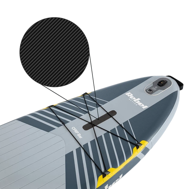 Надувная SUP-доска REBEL ACTIVE PRO RBA-4518 Серая (5901890127479) - изображение 4