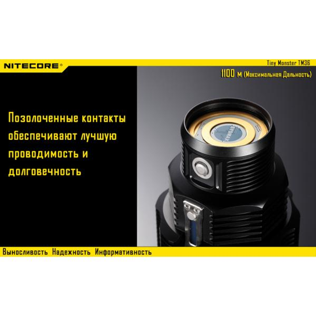 Мощный поисковый фонарь Nitecore TM36