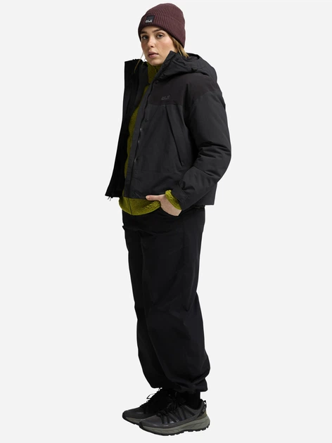Куртка зимняя короткая женская Jack Wolfskin Ice Flare JKT W A66205-6350 L Темно-серая (4064886764063) - Фото 3 Куртка зимняя короткая женская Jack Wolfskin Ice Flare JKT W A66205-6350 L Темно-серая (4064886764063) - изображение 3