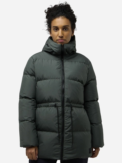 Пуховик зимний женский Jack Wolfskin Kirschallee JKT W A60213-4136 XS Зеленый (4064886348119) - Фото 1 Пуховик зимний женский Jack Wolfskin Kirschallee JKT W A60213-4136 XS Зеленый (4064886348119) - изображение 1