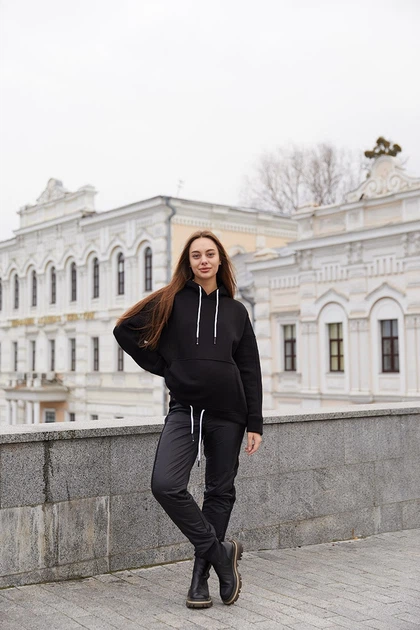 Брюки теплые для беременных на флисе Alesund M (44) Lullababe LB12AL136 черный - изображение 4