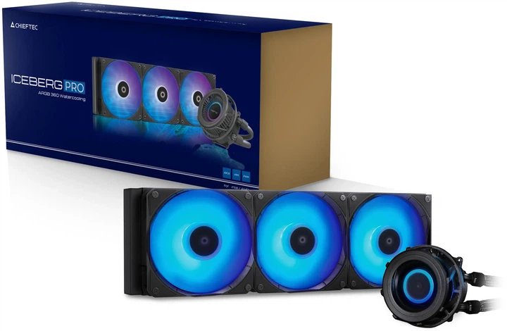 Система водяного охолодження Chieftec Iceberg PRO 360 RGB (CLC-360-VRM-RGB) - Фото 8 Система водяного охолодження Chieftec Iceberg PRO 360 RGB (CLC-360-VRM-RGB) - зображення 8