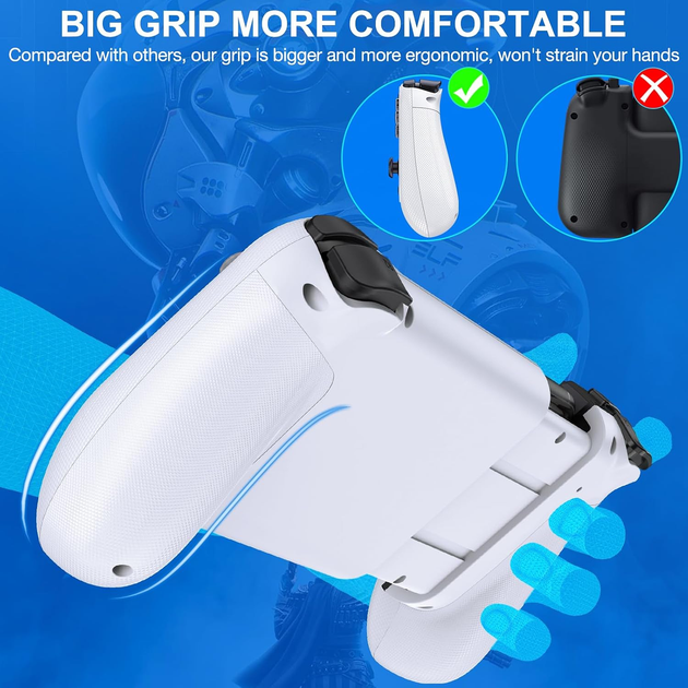 Игровой геймпад для iPhone/Android, Bluetooth, Hall-джойстики, RGB-подсветка, Turbo, вибрация, USB-C - Фото 4 Игровой геймпад для iPhone/Android, Bluetooth, Hall-джойстики, RGB-подсветка, Turbo, вибрация, USB-C - изображение 4