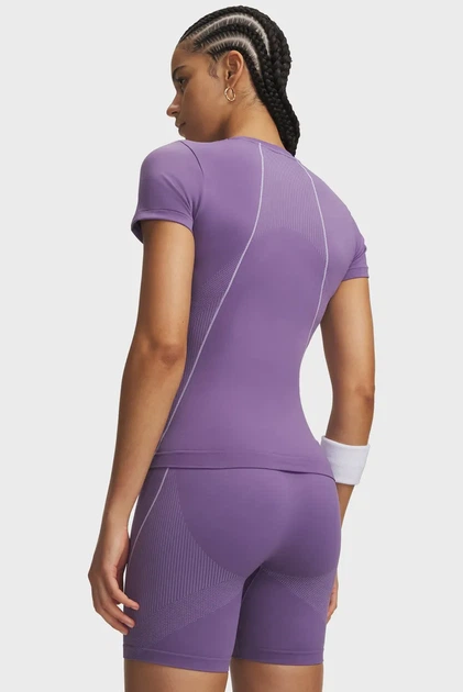 Жіноча фіолетова футболка UA Vanish Seamless SS-PPL Under Armour S 6000642-520 - изображение 2