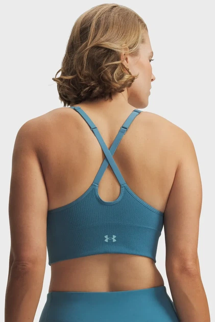 Жіночий блакитний топ Vanish Seamless Low Bra Under Armour M 1384417-467 - изображение 4
