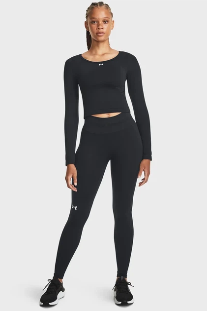 Жіночий чорний лонгслів UA Train Seamless LS Under Armour XL 1379150-001 - Фото 2 Жіночий чорний лонгслів UA Train Seamless LS Under Armour XL 1379150-001 - изображение 2