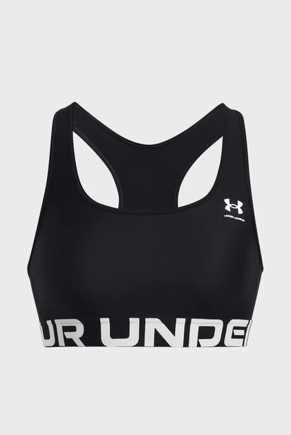 Жіночий чорний топ UA HG Authentics Mid Branded Under Armour XXL 1383544-001 - зображення 4