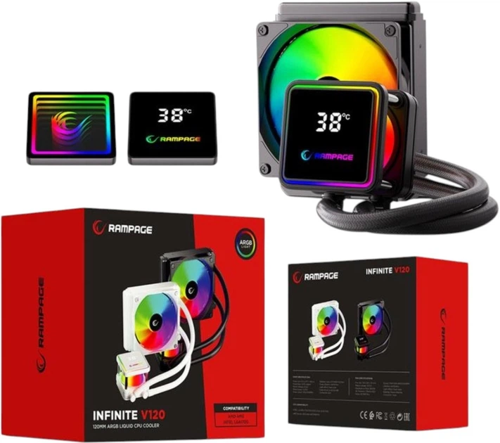 Система рідинного охолодження Rampage INFINITE V120 Black (INFINITEV120-BLACK) - зображення 14