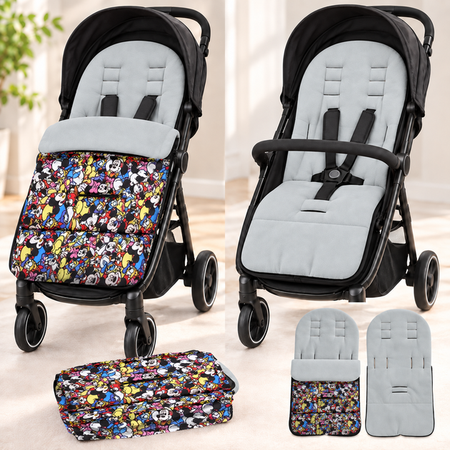 Тёплый конверт на флисе Baby Go Дисней микс для коляски и санок 1000087 - Фото 3 Тёплый конверт на флисе Baby Go Дисней микс для коляски и санок 1000087 - изображение 3