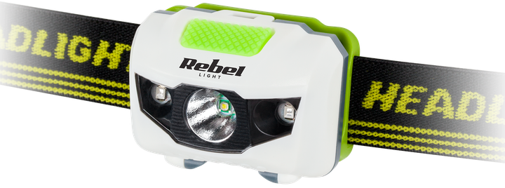 Latarka czołowa Rebel 3 W 120 lm 150 m z dwiema czerwonymi diodami LED na baterie AAA (URZ0906) - obraz 3