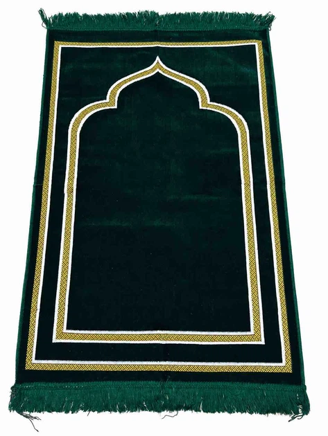 Килимок для намазу Golden Mihrab Sajda 110 × 70 см Зелений - Фото 1 Килимок для намазу Golden Mihrab Sajda 110 × 70 см Зелений - изображение 1