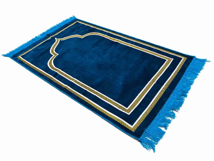 Килимок для намазу Golden Mihrab Sajda 110 × 70 см Бірюзовий - Фото 4 Килимок для намазу Golden Mihrab Sajda 110 × 70 см Бірюзовий - изображение 4