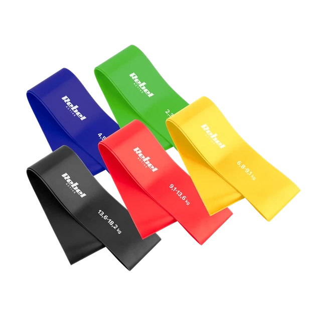 Набір гумових еспандерів TPE Mini Band L 2.3-18.2 кг 5 шт. (RBA-3002-TPE) - Фото 1 Набір гумових еспандерів TPE Mini Band L 2.3-18.2 кг 5 шт. (RBA-3002-TPE) - зображення 1