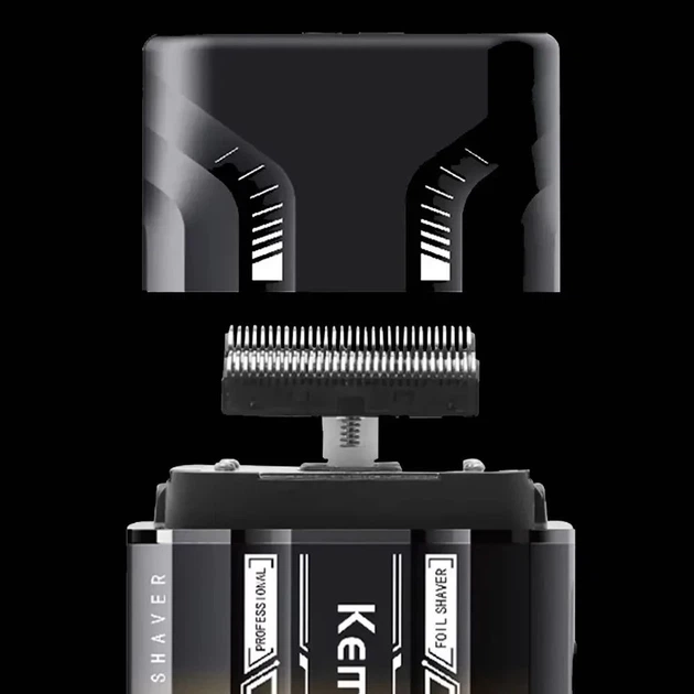 Беспроводная бритва для мужчин с UV-дезинфекцией, USB-C, Kemei KM-T418, Градиент / Шейвер / Аккумуляторная мужская электробритва - изображение 4