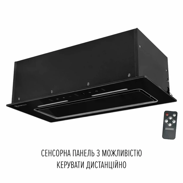 Сенсорна кухонна витяжка Perfelli NUOVA 6JWRB NERO, чорна повновбудована, керування жестами - зображення 4