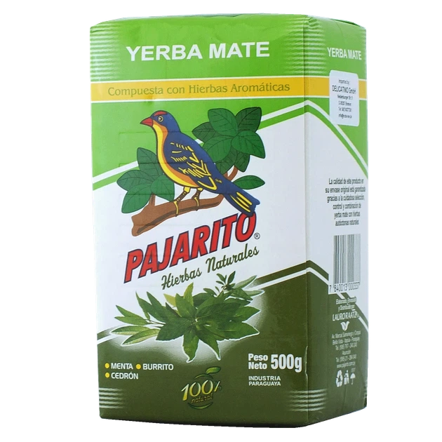 Чай мате Pajarito Compuesta con Hierbas з м'ятою, буріто та лимонною вербеною, Парагвай, 500 г - зображення 2