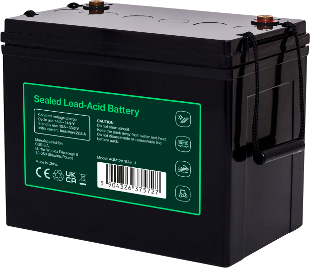 Акумуляторна батарея Green Cell CUBE AGM VRLA 12V 75Ah (AGM12V75AH-J) - зображення 2