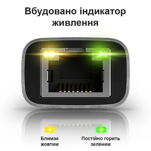 Гигабитный сетевой адаптер (2 в 1) Type-C + USB - Ethernet RJ45 LAN 1000 Мбит/с Metal Grey (49066) - изображение 2