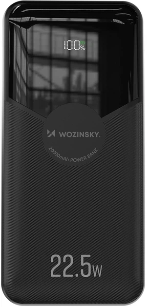 УМБ Wozinsky WFC-15W 20000mAh 22.5W Black (5907769388071) - Фото 2 УМБ Wozinsky WFC-15W 20000mAh 22.5W Black (5907769388071) - зображення 2
