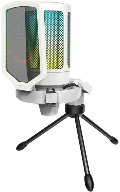 Mikrofon Fifine A6VW White z podświetleniem RGB (4820216978841) - obraz 3