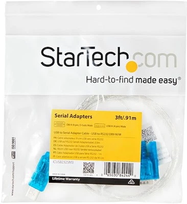 Adapter StarTech USB Type-A - DB9 / RS-232 Serial 0.91 m Blue (ICUSB232SM3) - Zdjęcie 4 Adapter StarTech USB Type-A - DB9 / RS-232 Serial 0.91 m Blue (ICUSB232SM3) - obraz 4