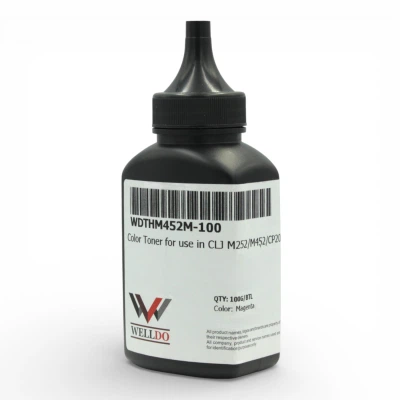 Тонер HP CLJ M252/277/452/477, Canon 045/046, 100г MAGENTA Welldo (WDTHM452M-100) - Фото 1 Тонер HP CLJ M252/277/452/477, Canon 045/046, 100г MAGENTA Welldo (WDTHM452M-100) - изображение 1