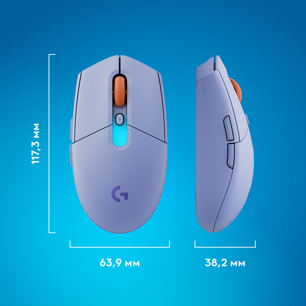 Мышь Logitech G305 X Superlight Wireless/Bluetooth/USB Lilac (910-007755) - изображение 12