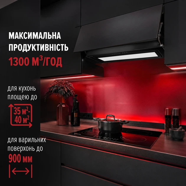 Вытяжка PERFELLI DESIGN VISION 9 NERO SILENZIO - изображение 2