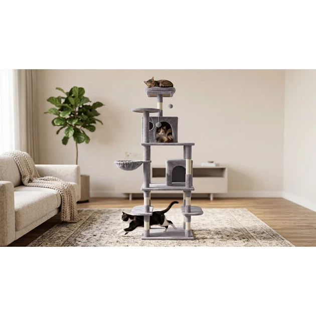 Кігтеточка для котів Rebel 60x49x173 см Gray (5901890130455) - зображення 6