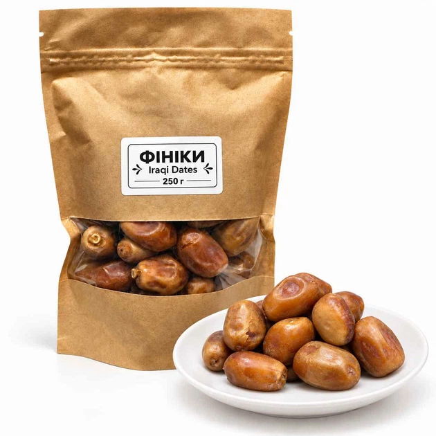 Фініки Iraqi Dates, 250 г - Фото 1 Фініки Iraqi Dates, 250 г - изображение 1