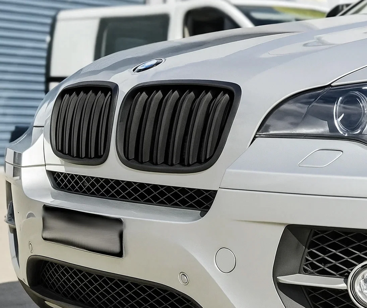 Ноздрі решітка радіатора M-Look чорна матова для BMW X6 E-71 2008-2014 рр. - зображення 5